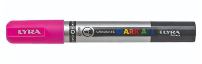 Image de Lyra Graduate Mark All Marqueur Multisupport Pointe Conique 2mm Rose Fluo Étui 6 Pièces