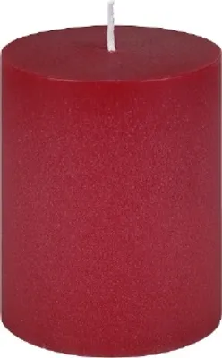 Produktbild von durchgefärbte Kerze, Stumpenkerze, rundpoliert mit Flachkopf, Bordeaux, 15 x Ø 8 cm, 1 Stück