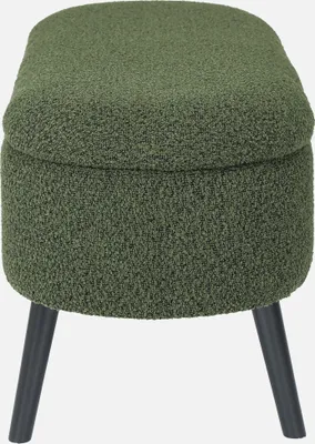Immagine prodotto di Cassapanca con rivestimento bouclé, Verde kaki