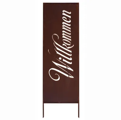 Produktbild von Edelrost Sichtschutz Garten Willkommen ver.2 160x50cm Decorative Abdeckung Rost