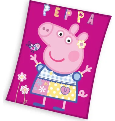 Produktbild von Peppa Pig Babydecke aus Fleece, Rosa, 110x140 cm
