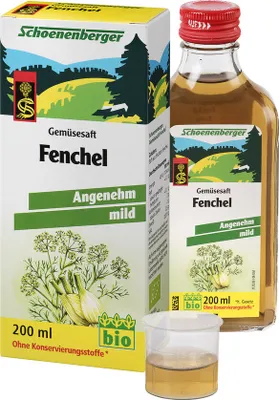 Produktbild von Schoenenberger Naturreiner Gemüsesaft Fenchel 200 ml