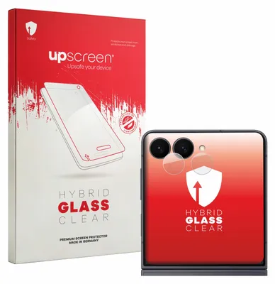 Produktbild von upscreen Schutzglas für Samsung Galaxy Z Flip 8 (NUR Kameraschutz) Schutzfolie Panzer Folie Glas Display Schutz klar
