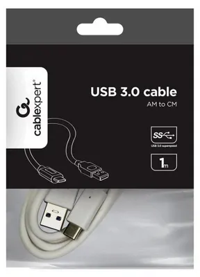 Produktbild von Gembird CCP-USB3-AMCM-1M-W, 1 m, USB A, USB C, USB 3.2 Gen 1 (3.1 Gen 1), Weiß