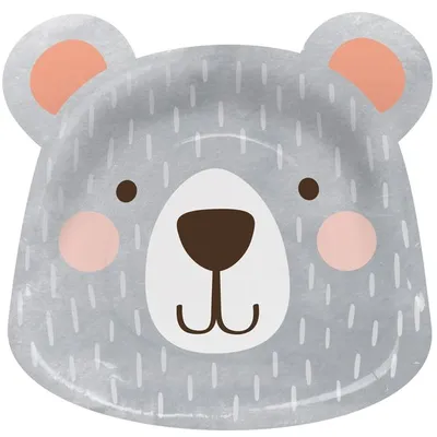 Produktbild von Teller Birthday bear, Ø23, 8Stk.