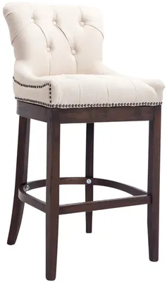Produktbild von CLP Barhocker Lakewood Stoff, Antik dunkel creme