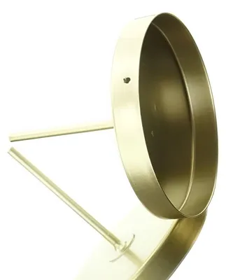 Produktbild von nature trends Kerzenhalter Goldfarben mit Stiel Ø 10,2 cm - Metall