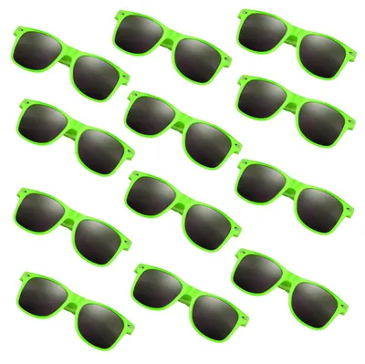 24er-Pack Party-Sonnenbrille für Kinder, Grün, UV400