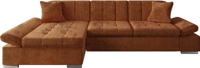 Produktbild von MIRJAN24 Ecksofa Malwi mit Regulierbare Armlehnen Eckcouch mit Schlaffunktion und Bettkasten, L-Form Sofa vom Hersteller (Farbe: Flow 09, Ecksofa: Links)