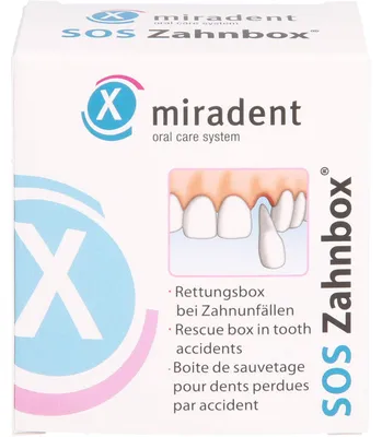 Zdjęcie produktu dla miradent SOS pudełko na zęby pudełko ratunkowe na wypadki stomatologiczne, 1 szt. Ampułki