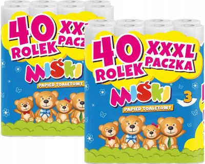 Produktbild von Toilettenpapier 40R MIŚKI 3W – 80 Rollen