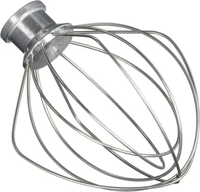 Produktbild von LAMON Schneebesen 5K452WW, Edelstahl, spülmaschinenfest, 6 Drähte, silber – Kompatibel mit KitchenAid Küchenmaschinen (nicht von KitchenAid hergestellt): 5KSM90, 5KSM150, 5KSM125, 5KSM45, K45, 5KSM175, 5KSM185, 5KSM156, 5K45SS