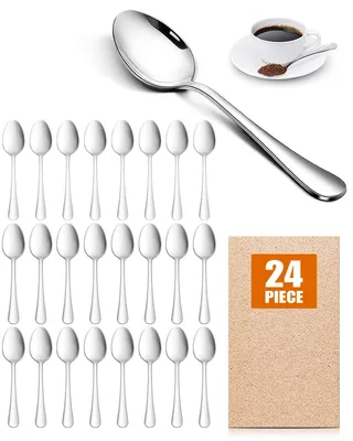 Kaffeelöffel-Set 24-teilig, Edelstahl, spiegelpoliert, 13,5 cm