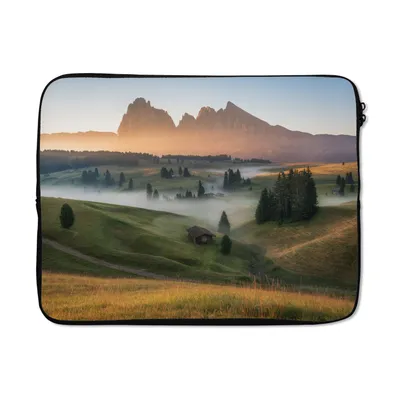 Produktbild von MuchoWow® Laptop Hülle 15 Zoll Berg - Nebel - Landschaft Laptoptasche - Laptoptasche - Sleeve - Rundum-Schutz