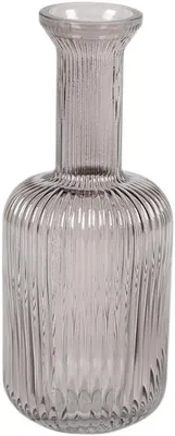 Produktbild von Vase Flaschenform Glas grau, Ø 8,5 cm, H 20,5 cm, für Blumen