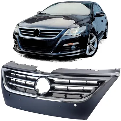 Image de Grille de radiateur noire chromée pour VW Passat CC, modèle 357, de 2008 à 2012