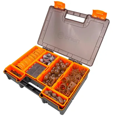 Produktbild von Guru Fusion Futterbox mit 2 Feeder Trays, Spulen- & Rig-Einsätzen – Individuell anpassbar
