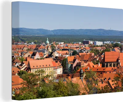Produktbild von OneMillionCanvasses® - Leinwandbilder - 140x90 cm, Blick auf das historische Zentrum von Bamberg, Wandbilder Kunstdruck Wanddekoration