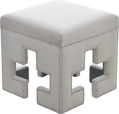 Produktbild von Casa Padrino Luxus Sitzhocker Eckig Cross H46.5 x 48 cm - Luxus Qualität - ALLE FARBEN - Neo Classic Vintage Style Hocker - Möbel