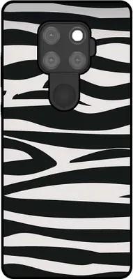 Produktbild von Smartphonica Handytasche geeignet für Huawei Mate 30 Lite mit Zebradruck - TPU zurück Abdeckung Fall Zebra-Design - Schwarz Weiß