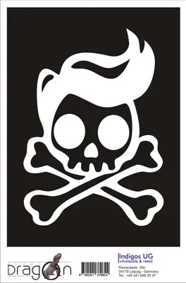 Produktbild von Aufkleber / Autoaufkleber - JDM / Die cut / Auto / OEM - Skull boys - 210x180mm weiß - Heckscheibe / Heckscheibenaufkleber