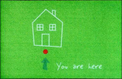 Produktbild von Schmutzfangmatte You are here 40x60 cm, rutschfest, waschbar, für Innen & Außen