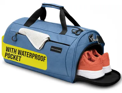 Sporttasche 50 L mit Schuhfach, wasserabweisend, Blau