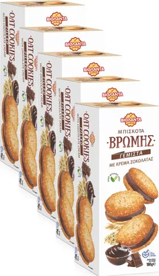 Produktbild von Cookies Doppelkekse gefüllte Hafer-Kekse mit Schokoladen-Creme 900g aus Griechenland