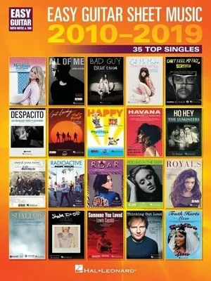 Produktbild von Easy Guitar Sheet Music 2010-2019: 35 Top Singles Arranged with Notes & Tab & Lyrics