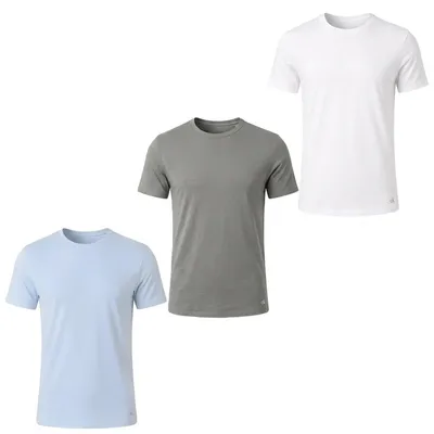 Produktbild von Calvin Klein 3er-Pack Herren-Unterhemden, schmal geschnitten, Baumwoll-Stretch-Mischgewebe, NB4185