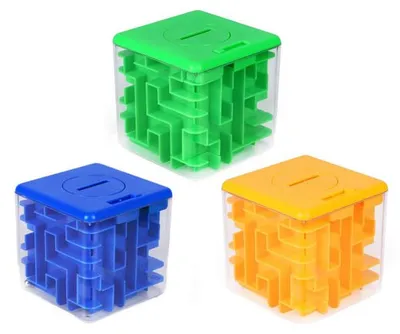 Produktbild von Spardose Geduldswürfel - bunte Puzzle-Spardose für Kinder 12 Stück