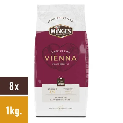 Produktbild von Minges Café Vienna Kaffeebohnen 8x1kg.