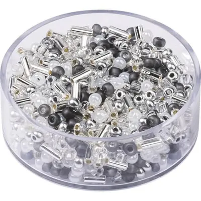 Produktbild von KNORR PRANDELL 213105973 Bö Rocailles Ø 25 mm Glas schw weiss-gemischt