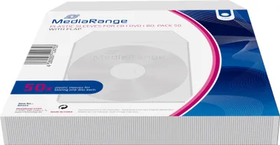 Produktbild von MediaRange CD Hüllen 50pcs Transparent Plastik