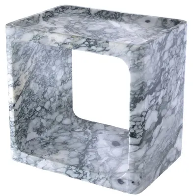 Obrázek produktu pro Casa Padrino mramorový odkládací stolek bílý 42 x 30 x v. 40 cm - Nábytek do obývacího pokoje - nábytek