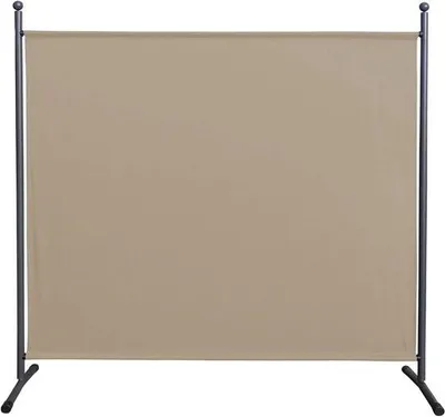 Zdjęcie produktu dla Parawan dzielący pokój - na zewnątrz i do wewnątrz - 1-częściowy - kolory piasku - tkanina - 180 x 178 cm