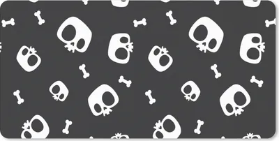 Produktbild von MuchoWow® Schreibtischunterlage Muster - Schädel - Skelett - Knochen - Junge - Kinder - Kinder 80x40 cm - XXL Mauspad - Gaming Mauspad