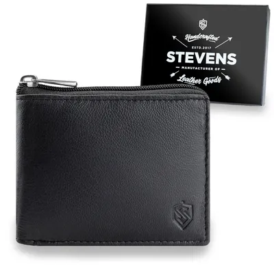 Obrázek produktu pro Stevens pánská peněženka z přírodní kůže černá 13x10 cm RFID univ