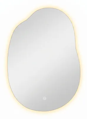 Image de SensaHome Miroir de salle de bain Lucas avec éclairage LED - Intensité variable - 2700K/4500K/6400K - Asymétrique - 60x80 cm