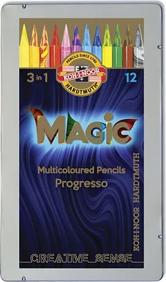 Obrázok produktu pre Kredki bezdrzewne magic Progresso Koh-i-Noor 8772 12 kolorów