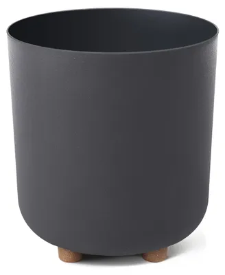 Productafbeelding van Bloempot met voet SOFIA, diameter 19 cm, hoogte 21 cm, antracietkleurig