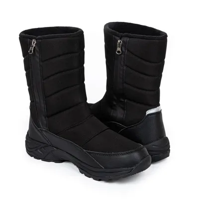 Produktbild von Herren Schneestiefel HEYO Warme Winterstiefel Trekkingschuhe Gepolstert Wasserdicht Trekking Boots Reißverschluss Schwarz 47