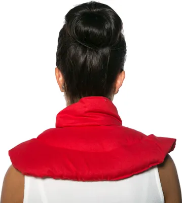 Produktbild von Kirschkernkissen -Nackenhörnchen mit Stehkragen kirschrot - Nackenkissen Wärmekissen - 2 in 1 - Wärme und Kälte möglich