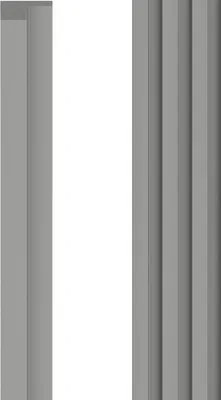 Obrázok produktu pre VOX Lamellová stena LINERIO Zakončovacia lišta – L-TRIM – 3D MDF – 2,65 m x 12 – L-LINE – sivá