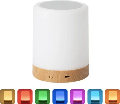 Produktbild von MODFU Nachtlichter LED mit RGB-Farben–Touch-Dimmer, USB aufladbar, ideal als Kinder-Nachtlicht, Tischlampe oder stimmungsvolle Beleuchtung im Schlafzimmer