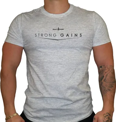 Produktbild von Sport-Knight® Herren Fitness T-Shirt "Strong Gains"