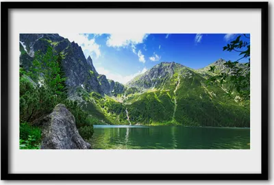 Produktbild von Bild 60x40 MDF-Rahmen Wandkunst Mountain Lake Natur
