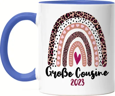 Produktbild von Große Cousine 2023 Tasse Blau Love Family Beschützerin Liebe Familie Spaß Freude Cousinen Modern Zusammenhalt