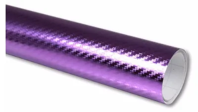 Produktbild von (17,14€/m²) Rapid Teck® Premium Autofolie Chrom Carbon Lila 152 cm Breite Laufmeterware selbstklebende Folie mit Luftkanälen Auto Folie