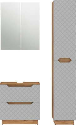 Produktbild von Badmöbel-Set Vicco Lotta Grau 3 Teile, Model 59459